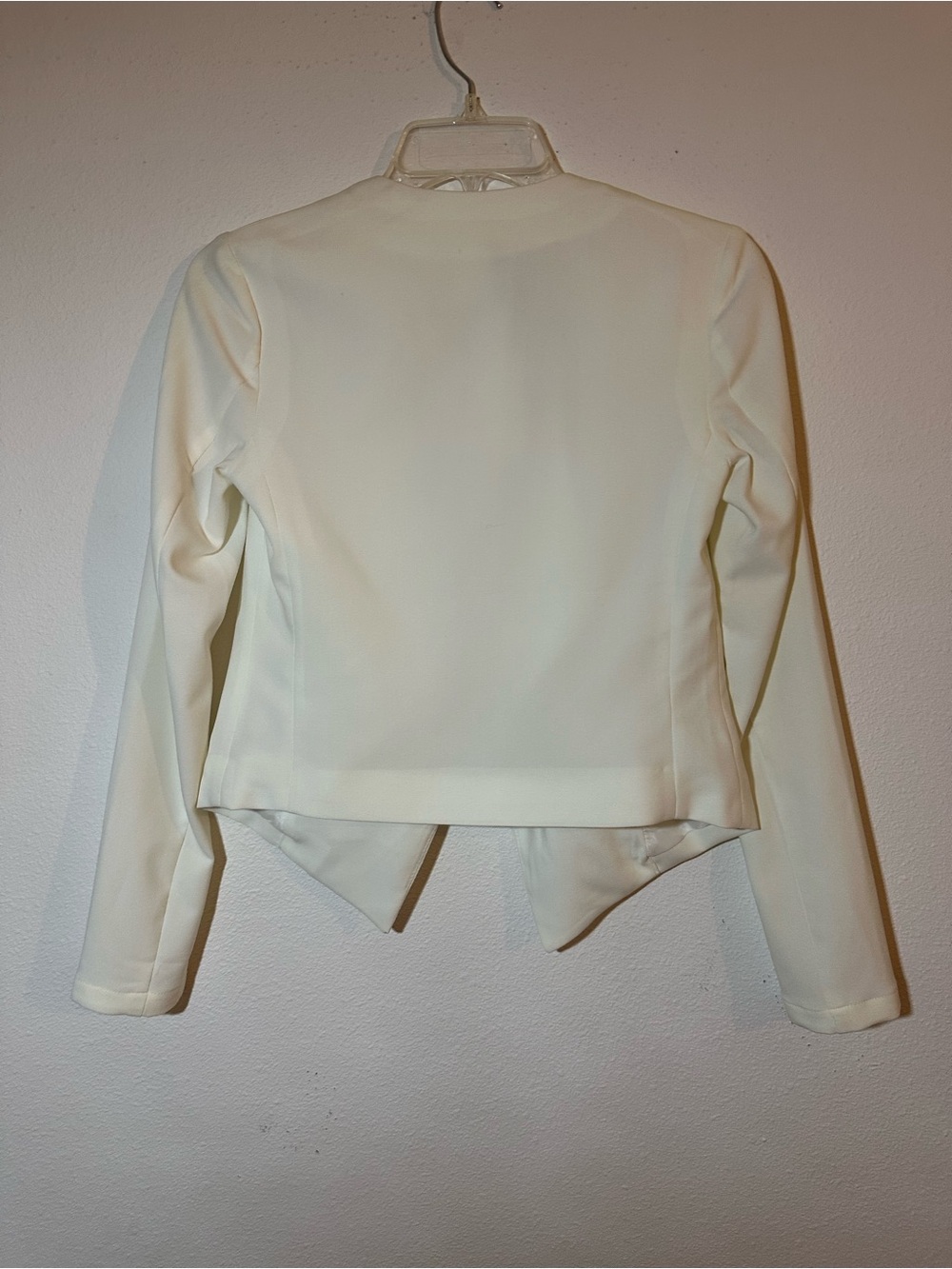 H&M White Cropped Open-Front Blazer Jacket - Picture 8 of 9